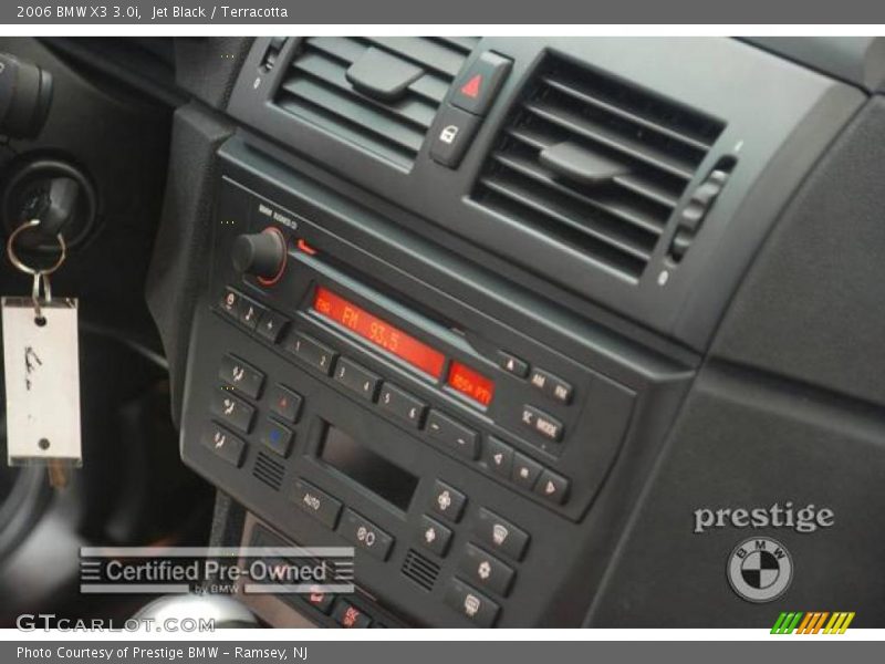 Jet Black / Terracotta 2006 BMW X3 3.0i