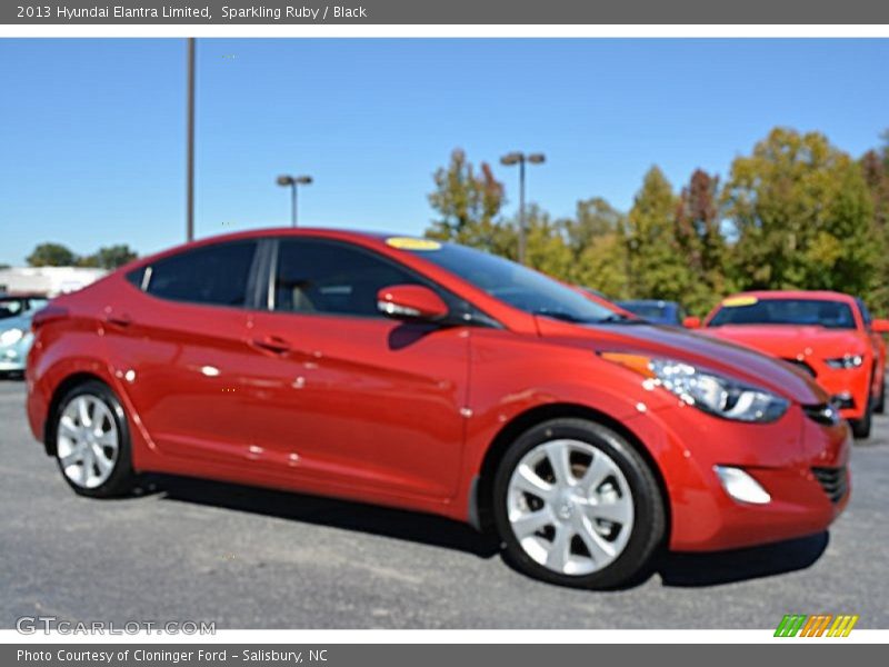 Sparkling Ruby / Black 2013 Hyundai Elantra Limited