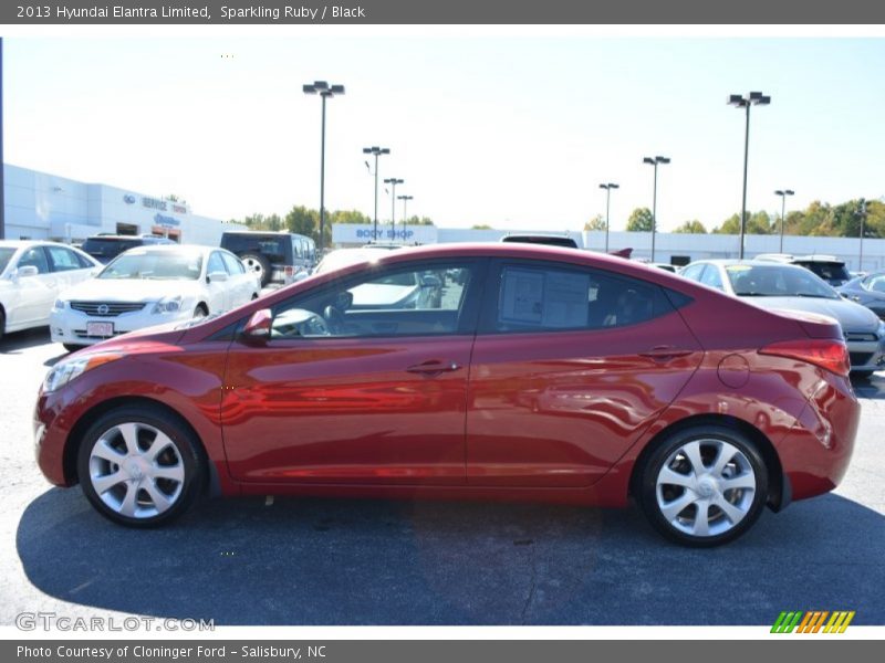 Sparkling Ruby / Black 2013 Hyundai Elantra Limited