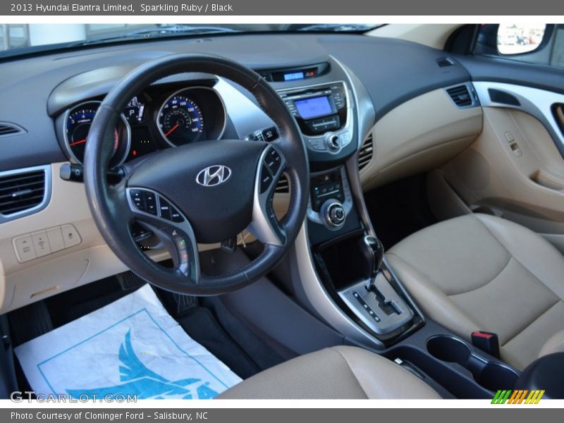 Sparkling Ruby / Black 2013 Hyundai Elantra Limited