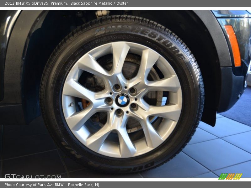 Black Sapphire Metallic / Oyster 2012 BMW X5 xDrive35i Premium