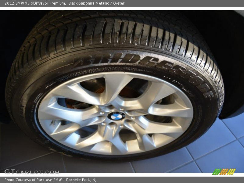 Black Sapphire Metallic / Oyster 2012 BMW X5 xDrive35i Premium