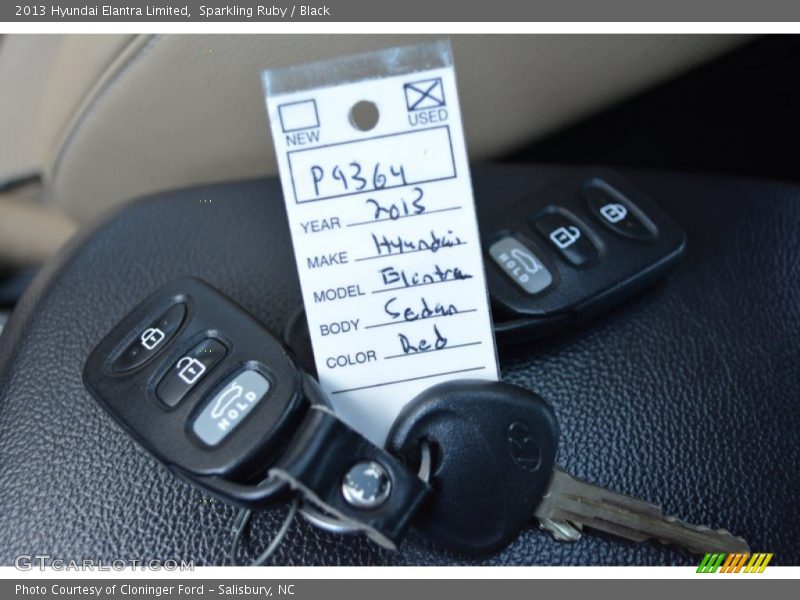 Sparkling Ruby / Black 2013 Hyundai Elantra Limited