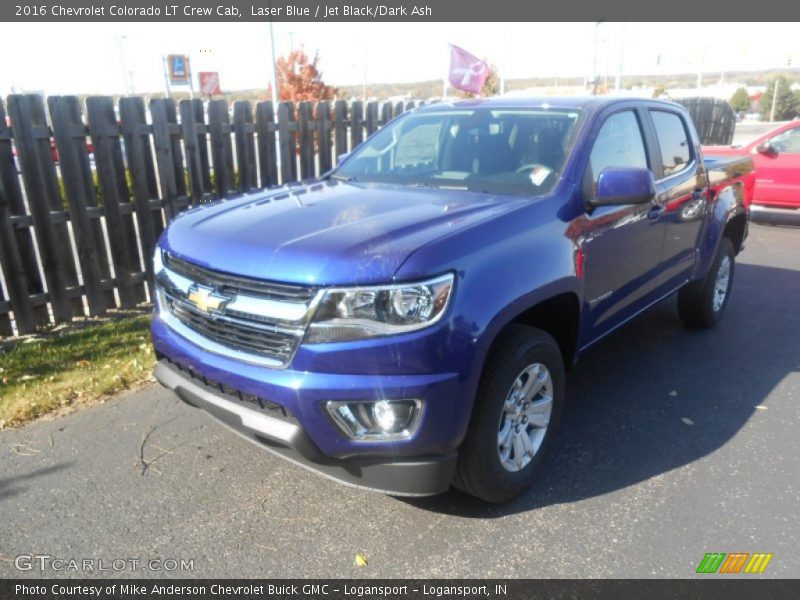 Laser Blue / Jet Black/Dark Ash 2016 Chevrolet Colorado LT Crew Cab