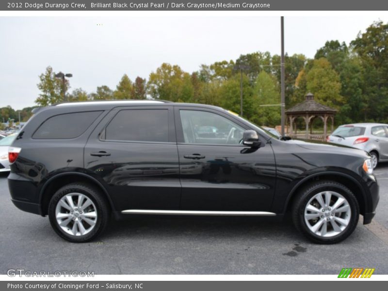 Brilliant Black Crystal Pearl / Dark Graystone/Medium Graystone 2012 Dodge Durango Crew