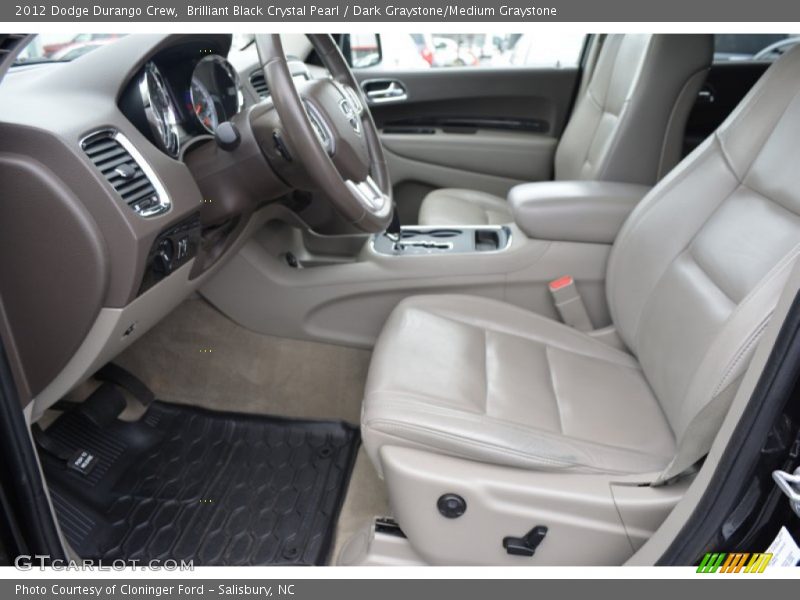 Brilliant Black Crystal Pearl / Dark Graystone/Medium Graystone 2012 Dodge Durango Crew
