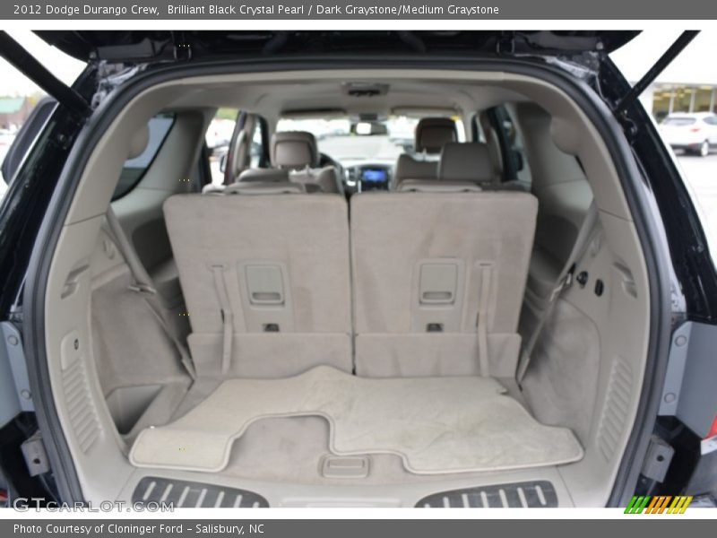 Brilliant Black Crystal Pearl / Dark Graystone/Medium Graystone 2012 Dodge Durango Crew