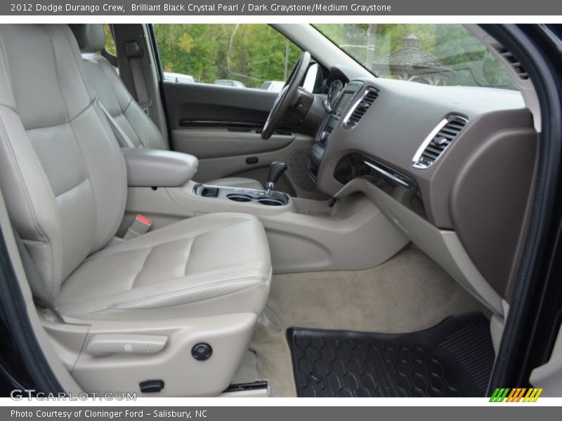 Brilliant Black Crystal Pearl / Dark Graystone/Medium Graystone 2012 Dodge Durango Crew