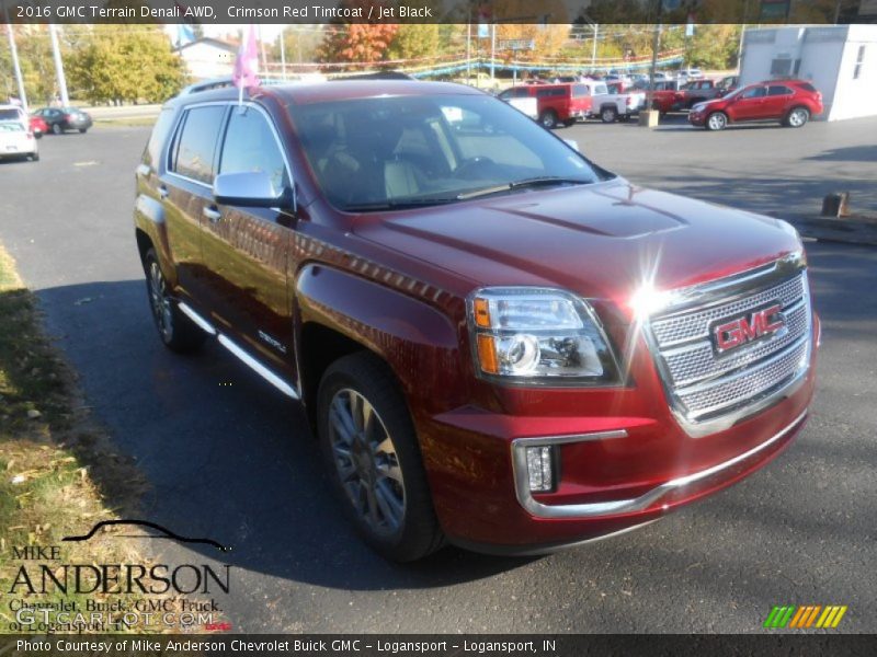 Crimson Red Tintcoat / Jet Black 2016 GMC Terrain Denali AWD