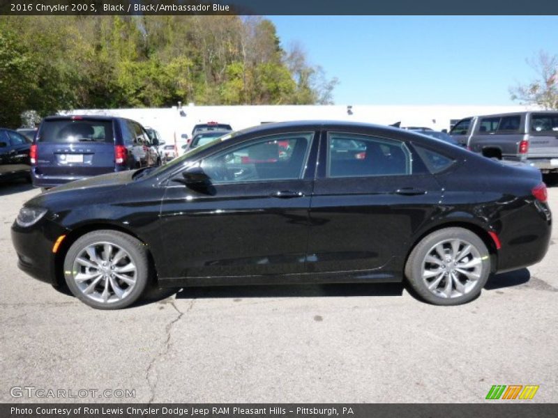 Black / Black/Ambassador Blue 2016 Chrysler 200 S