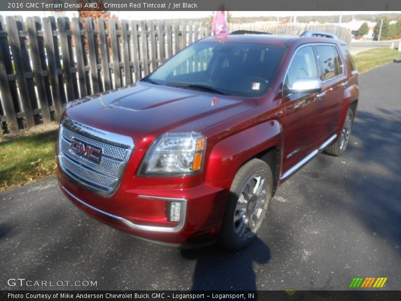 Crimson Red Tintcoat / Jet Black 2016 GMC Terrain Denali AWD
