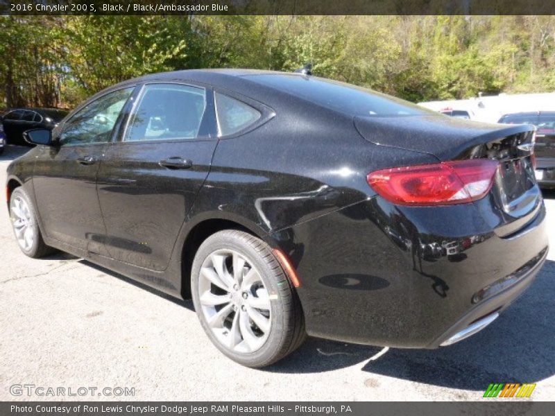 Black / Black/Ambassador Blue 2016 Chrysler 200 S