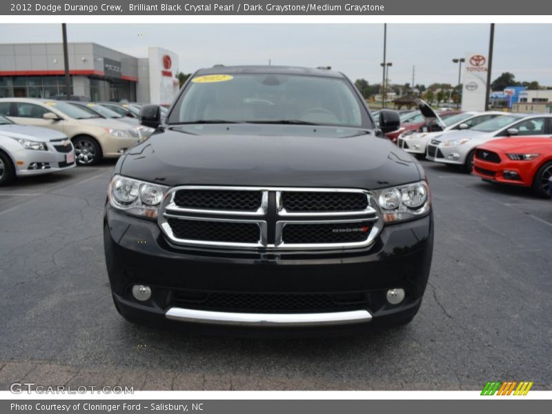 Brilliant Black Crystal Pearl / Dark Graystone/Medium Graystone 2012 Dodge Durango Crew