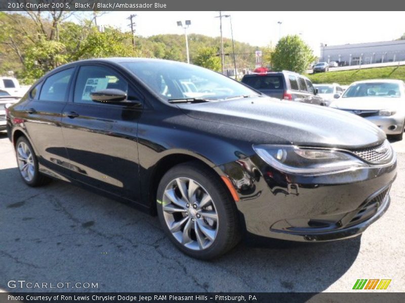 Black / Black/Ambassador Blue 2016 Chrysler 200 S