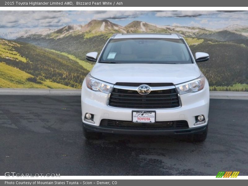 Blizzard Pearl White / Ash 2015 Toyota Highlander Limited AWD