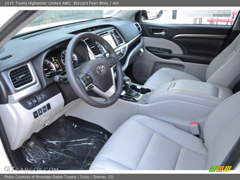 Blizzard Pearl White / Ash 2015 Toyota Highlander Limited AWD