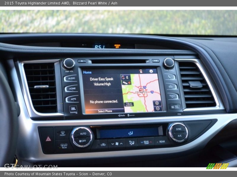 Blizzard Pearl White / Ash 2015 Toyota Highlander Limited AWD