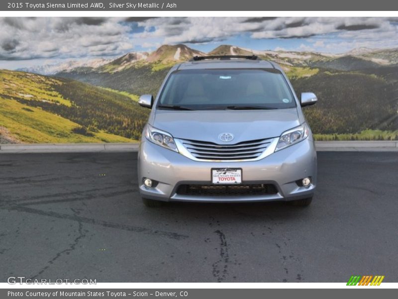 Silver Sky Metallic / Ash 2015 Toyota Sienna Limited AWD