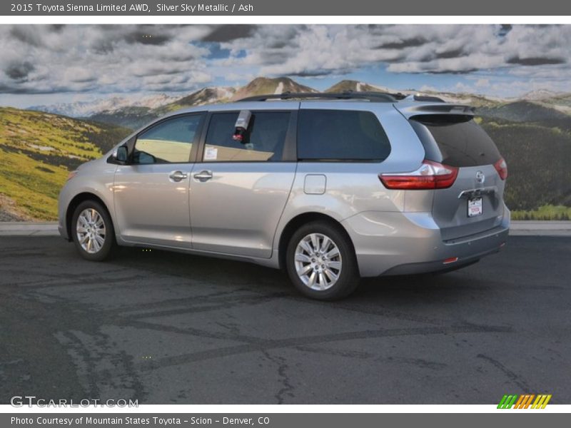 Silver Sky Metallic / Ash 2015 Toyota Sienna Limited AWD