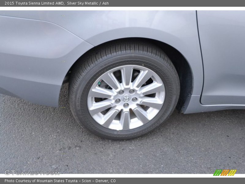 Silver Sky Metallic / Ash 2015 Toyota Sienna Limited AWD