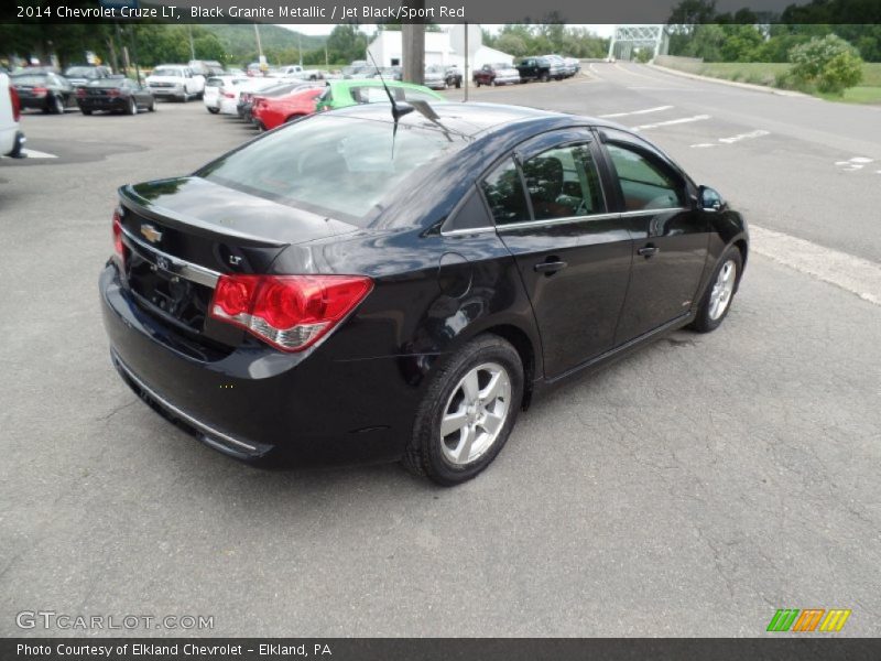 Black Granite Metallic / Jet Black/Sport Red 2014 Chevrolet Cruze LT