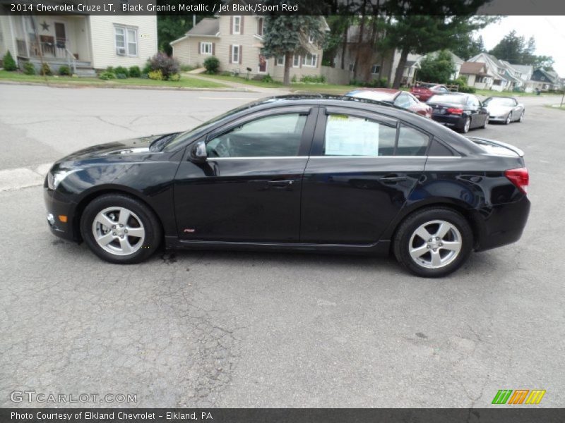 Black Granite Metallic / Jet Black/Sport Red 2014 Chevrolet Cruze LT