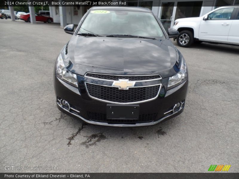 Black Granite Metallic / Jet Black/Sport Red 2014 Chevrolet Cruze LT