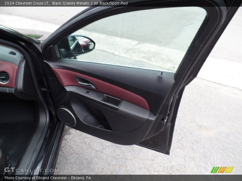 Black Granite Metallic / Jet Black/Sport Red 2014 Chevrolet Cruze LT