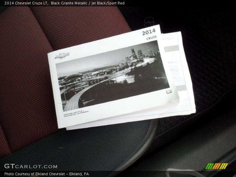 Black Granite Metallic / Jet Black/Sport Red 2014 Chevrolet Cruze LT