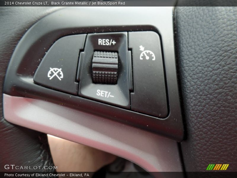 Black Granite Metallic / Jet Black/Sport Red 2014 Chevrolet Cruze LT