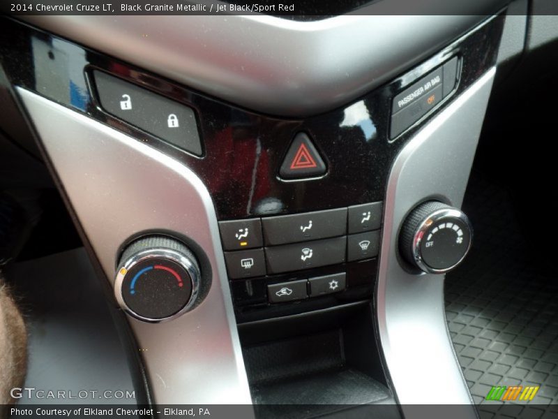 Black Granite Metallic / Jet Black/Sport Red 2014 Chevrolet Cruze LT