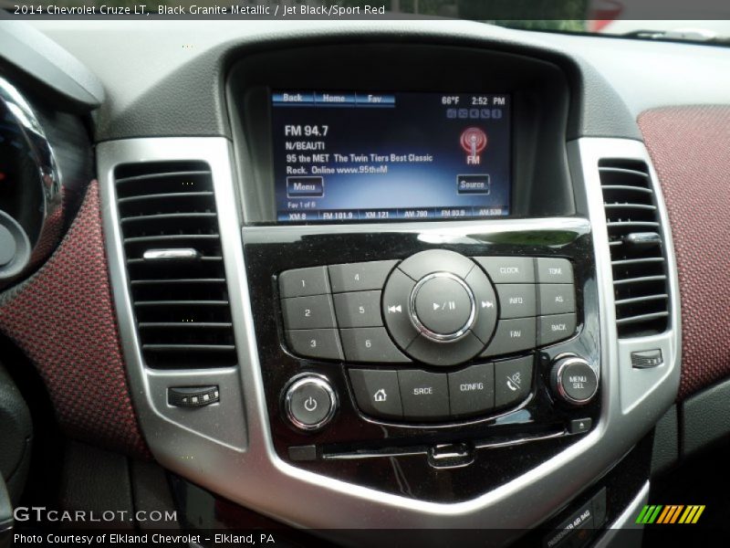 Black Granite Metallic / Jet Black/Sport Red 2014 Chevrolet Cruze LT