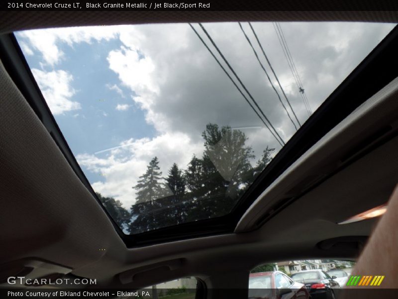 Black Granite Metallic / Jet Black/Sport Red 2014 Chevrolet Cruze LT