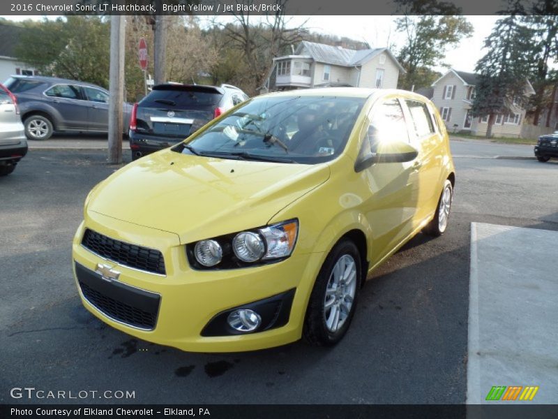 Bright Yellow / Jet Black/Brick 2016 Chevrolet Sonic LT Hatchback