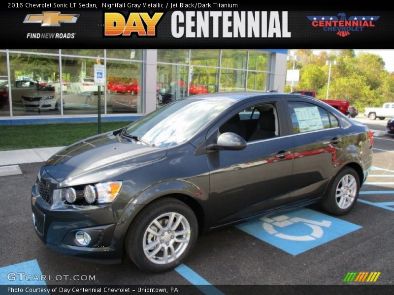 Nightfall Gray Metallic / Jet Black/Dark Titanium 2016 Chevrolet Sonic LT Sedan
