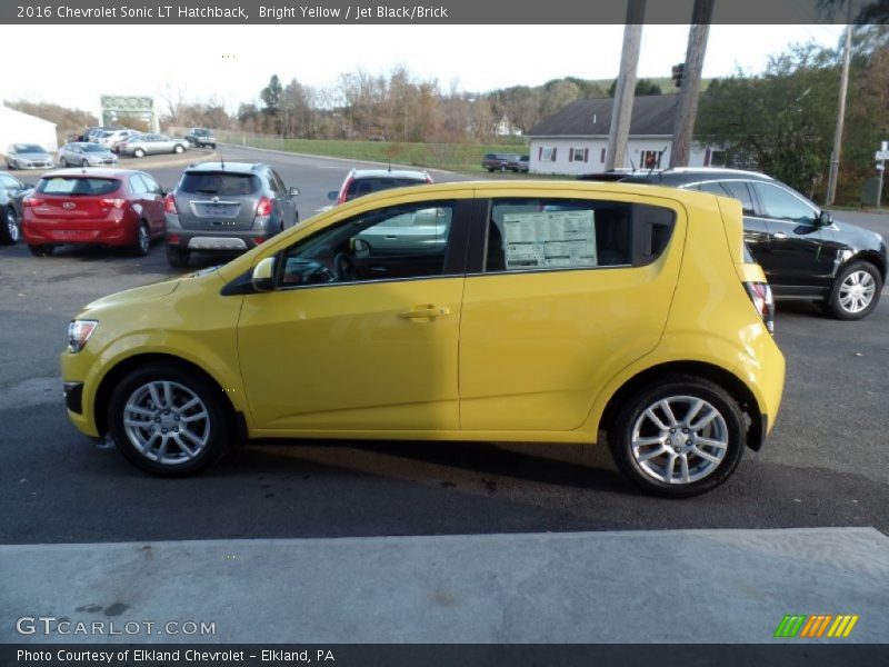 Bright Yellow / Jet Black/Brick 2016 Chevrolet Sonic LT Hatchback