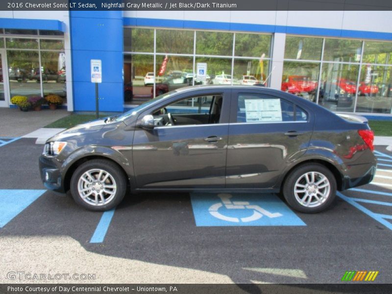 Nightfall Gray Metallic / Jet Black/Dark Titanium 2016 Chevrolet Sonic LT Sedan