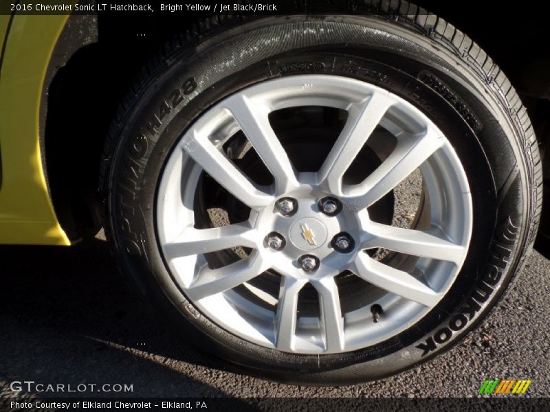 Bright Yellow / Jet Black/Brick 2016 Chevrolet Sonic LT Hatchback