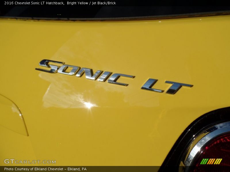 Bright Yellow / Jet Black/Brick 2016 Chevrolet Sonic LT Hatchback