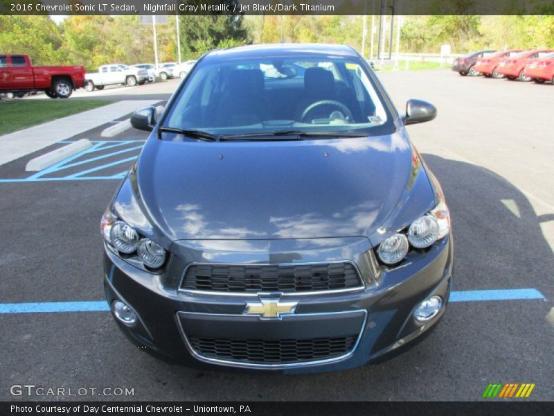Nightfall Gray Metallic / Jet Black/Dark Titanium 2016 Chevrolet Sonic LT Sedan