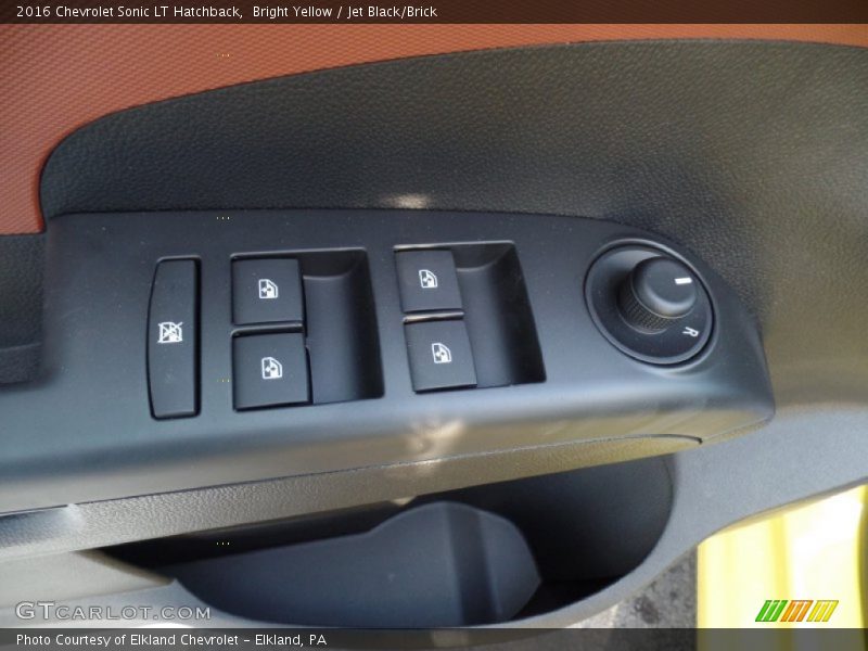 Bright Yellow / Jet Black/Brick 2016 Chevrolet Sonic LT Hatchback