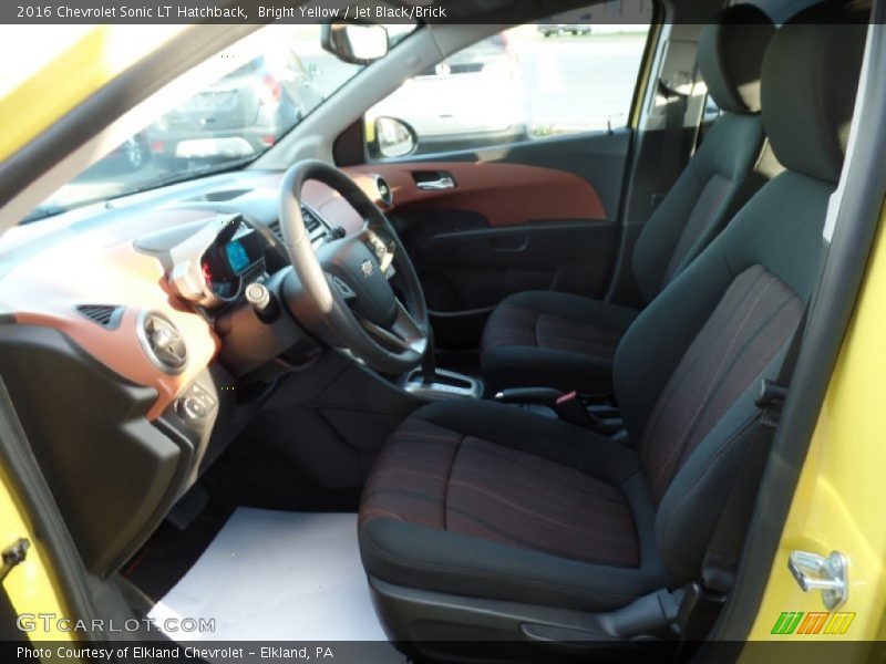 Bright Yellow / Jet Black/Brick 2016 Chevrolet Sonic LT Hatchback