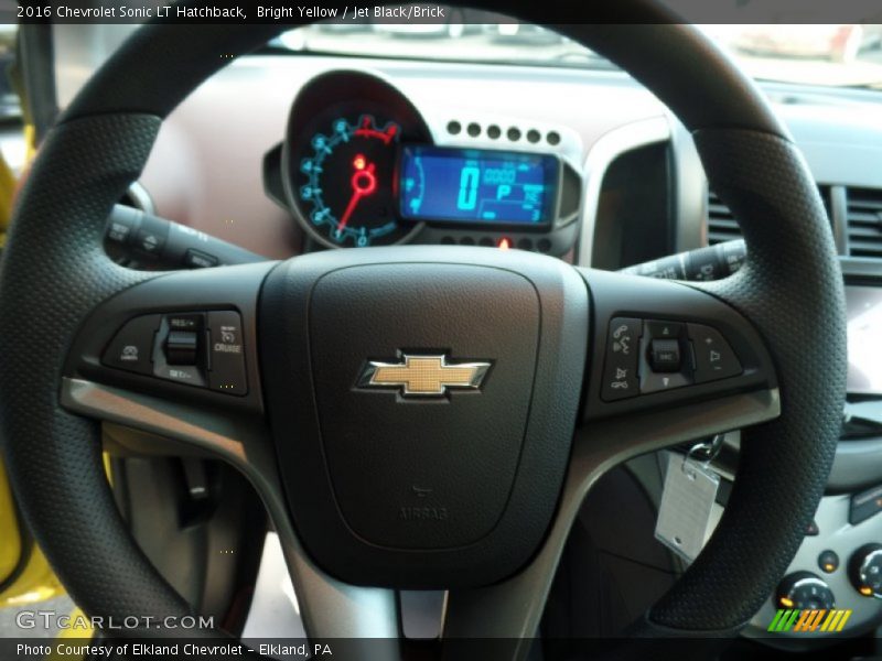 Bright Yellow / Jet Black/Brick 2016 Chevrolet Sonic LT Hatchback