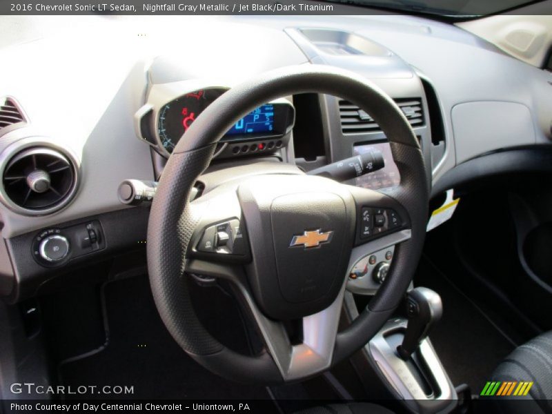 Nightfall Gray Metallic / Jet Black/Dark Titanium 2016 Chevrolet Sonic LT Sedan