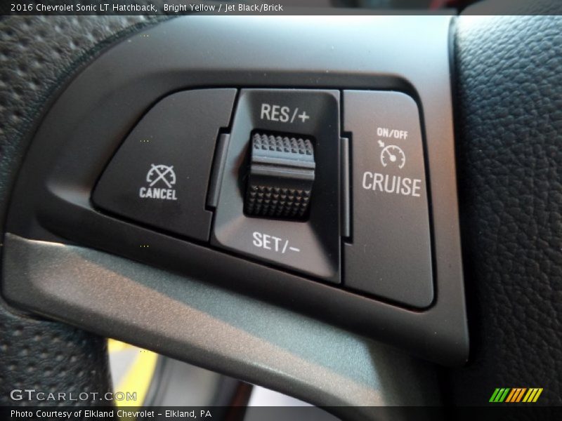 Bright Yellow / Jet Black/Brick 2016 Chevrolet Sonic LT Hatchback