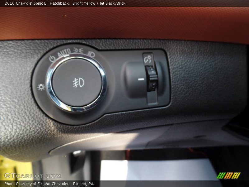 Bright Yellow / Jet Black/Brick 2016 Chevrolet Sonic LT Hatchback