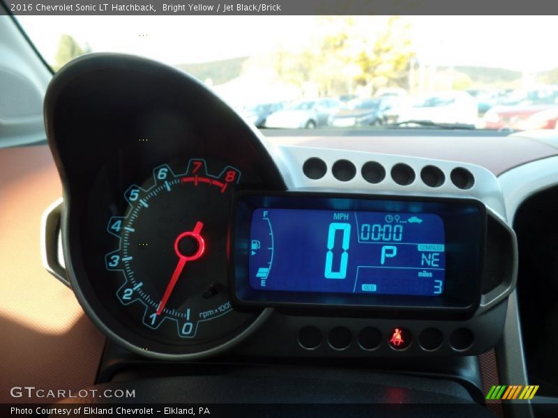 Bright Yellow / Jet Black/Brick 2016 Chevrolet Sonic LT Hatchback