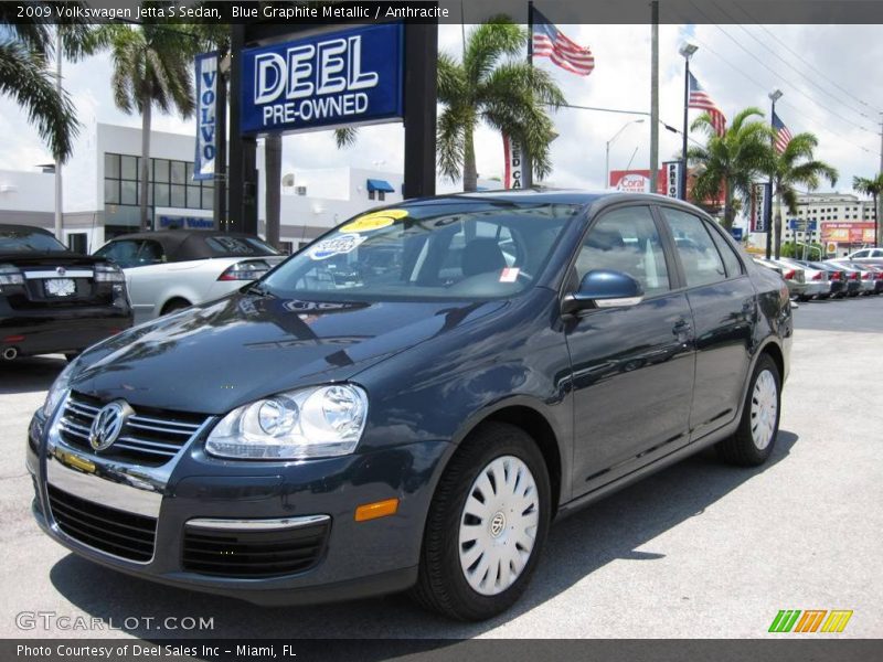 Blue Graphite Metallic / Anthracite 2009 Volkswagen Jetta S Sedan