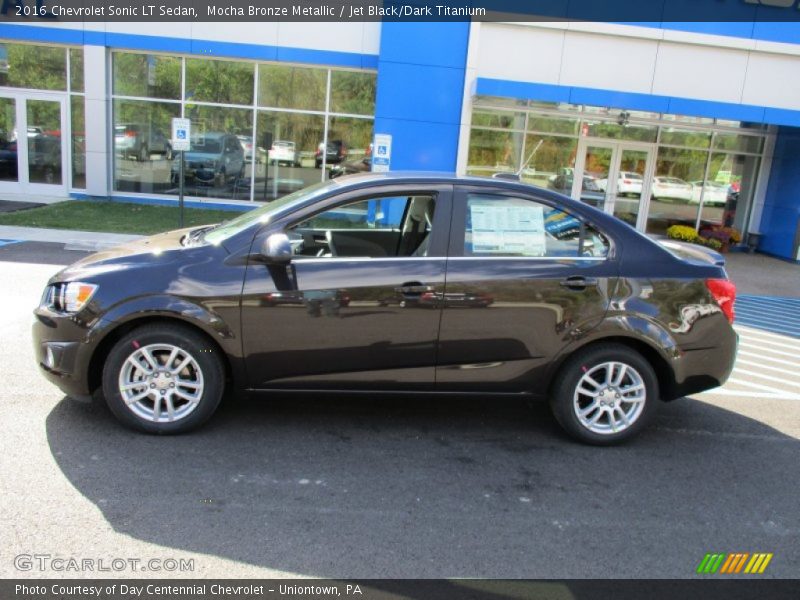 Mocha Bronze Metallic / Jet Black/Dark Titanium 2016 Chevrolet Sonic LT Sedan