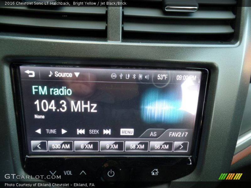 Bright Yellow / Jet Black/Brick 2016 Chevrolet Sonic LT Hatchback